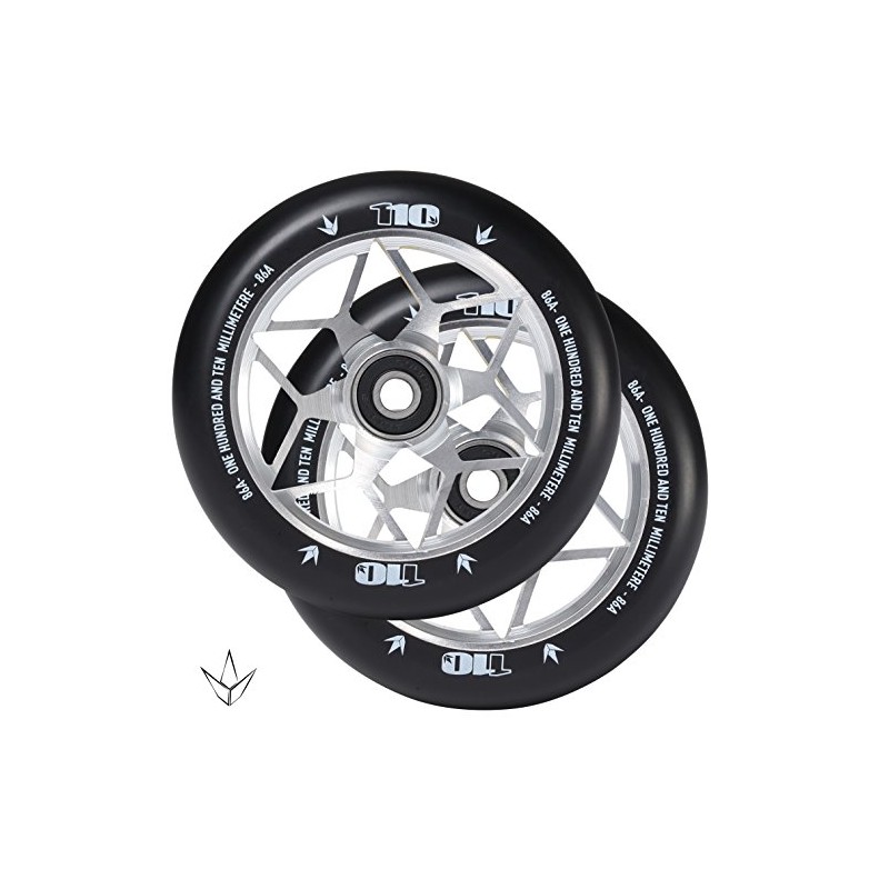 Envy Scooters 110mm Diamond Wheel Pair - Silver