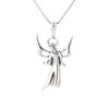 Jewelry Trends Sterling Silver Winged Angel Pendant with 18 Inch