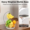 Livabber Countertop Fruit Basket Bowl with Banana Hanger, Modern Standing