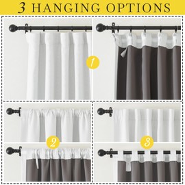 NICETOWN Greyish White 100% Blackout Curtains 84 inches Length, Pinch Pleated Faux Linen Textured Light & Sound Blocking Window Treatments for Living Room/Bedroom, W50 x L84, 1 Panel