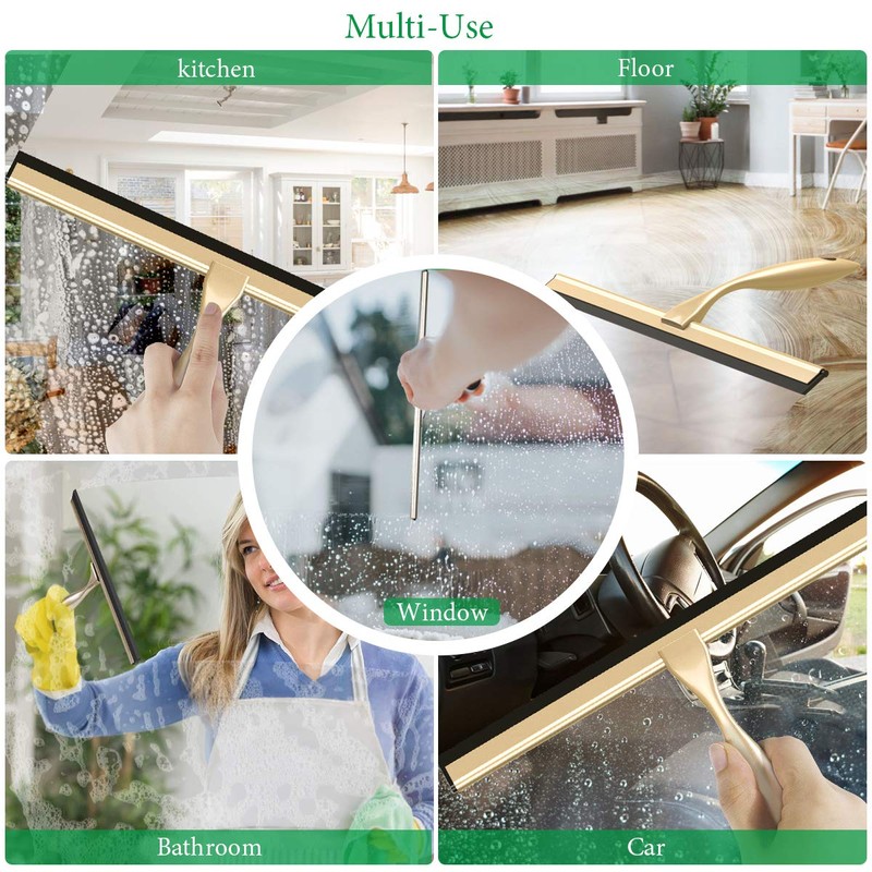 LPOLER Stainless Steel Squeegee for Shower Doors, All-Purpose Shower Squeegee
