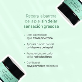 TEIA COSMETICOS Crema Facial Escualeno + Ácido hialurónico - Hidratación profunda - Vegano, natural - 30 ml