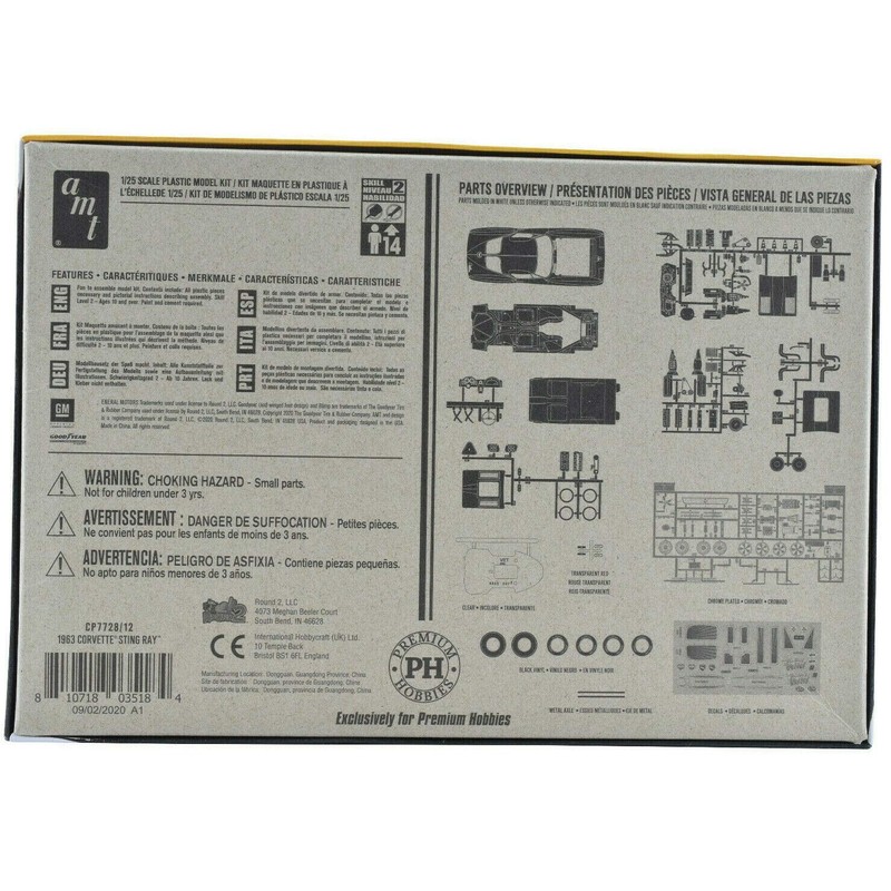 AMT/Premium Hobbies 1963 Corvette Sting Ray 1:25 Kit de plástico