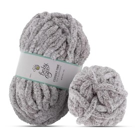 Jumbo Yarn for Crocheting & Knitting – Soft Skein – 33 Yards of Polyester Yarn for Crocheting Blankets, Hats, & More, (Toy Elephant)