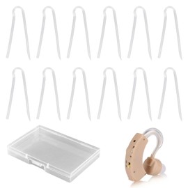 Hearing Aid Tubes, 12pcs R Type Lightweight Hearing Aid Tube NHS,Hearings Aids Tubes Replacement NHS, NHS Hearings Aids Tube for Seniors(3.1×2.0mm)