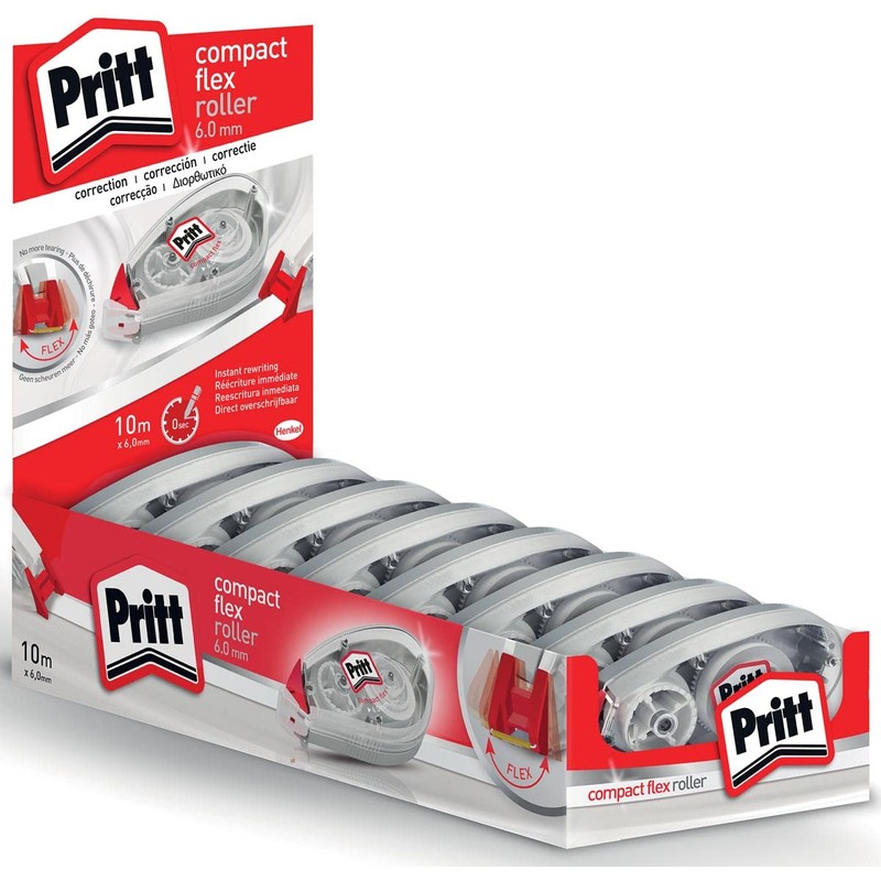 Pritt 1 x 6mm x 10m Clear Plastic Correction Tape