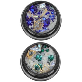 FOMIYES Girl Nail DIY Decor Set 2 Boxes Decorative Nail Diamond for Beautiful Manicure