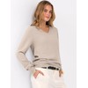ANRABESS Womens Long Sleeve V Neck Sweaters 2025 Fall Casual