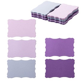 Toperd 120 Pieces Small Mini Business Cards Vintage Assorted Colors Blank Note Cards Gift for Business Cards, Gift Cards (5 Purple)