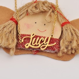 GR35Z9 Abby Name Necklace Gift for Her His Friend Fans Birthday Wedding Christmas Party