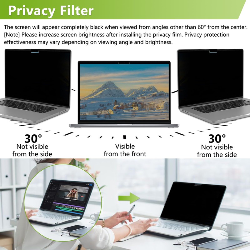 Magnetic Privacy Screen Protector for MacBook Pro 14 Inch (M1~M5,