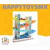 HAPPYTOYSMX Rampa de Coches Juguete, Didactico, Infantil, Madera, Rampas de
