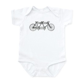 CafePress Old Tandem Infant Bodysuit Cute Infant Bodysuit Baby Romper Cloud White