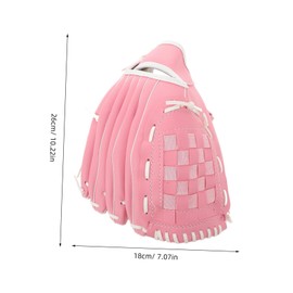 Sosoport Pink Baseball Softball Glove for Adults Durable PU Material Fit for Training Beginners Suitable for Pitchers Catchers Design