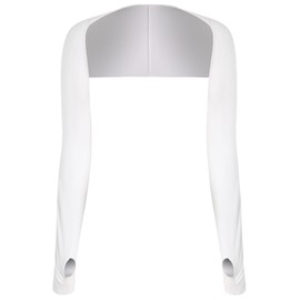 CGLRybO Sun Protection Cooling Scarf Arm Sleeves for Men Women UV Resistant Sports Sleeves Suitable for Cycling Golf Fish, White