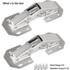DOBOGA 2-Pack Hidden Hinges for Cabinet Doors Frameless, Concealed Cabinet