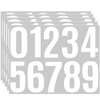 4 Inch Large Size Number Stickers, 5 Sheets Self Adhesive