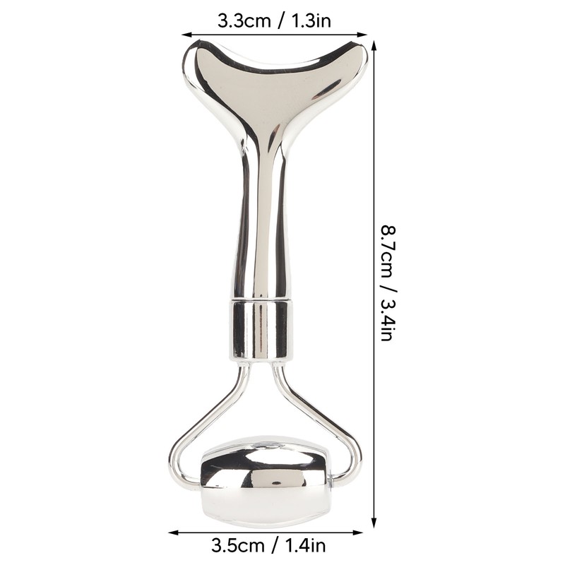 Facial Roller Gua Sha Board Double Heads Reduce Swelling Zinc