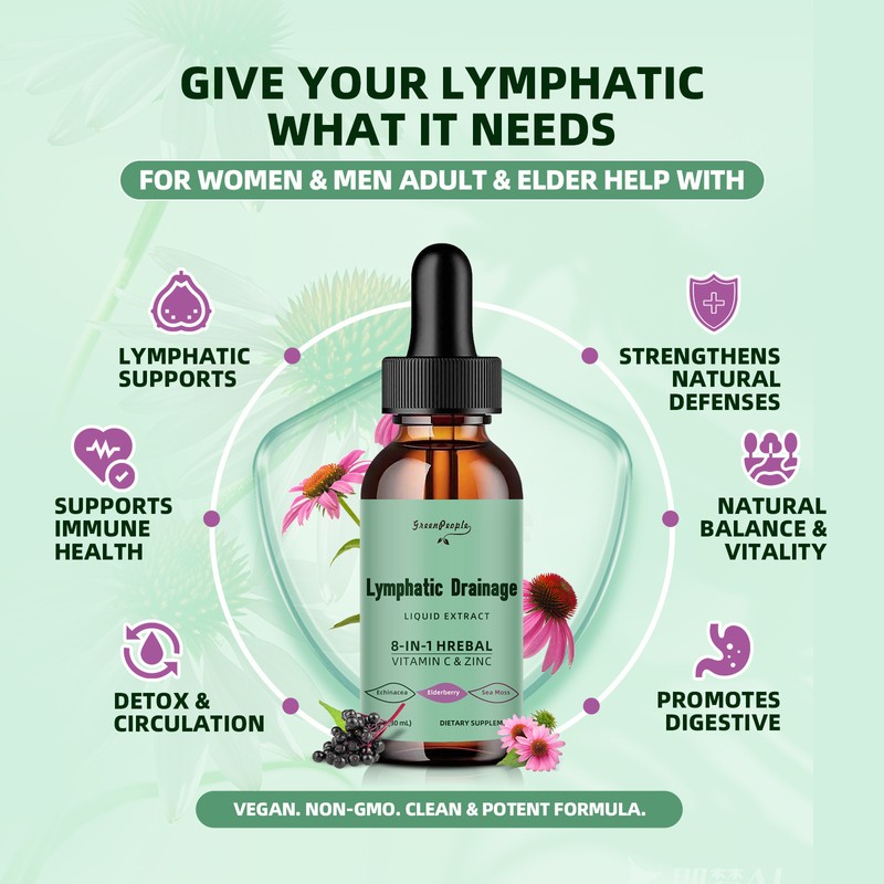 GreenPeople Lymphatic Drainage Drops - Lymph Detox Cleanse For Immune