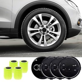 Car Valve Caps Car Tyre Valve Caps Car Valve Cap Hub Cap 60 mm Car Wheel Caps Wheel Hub Caps ABS Rim Caps Accessories for Car Tyres – 8 Pieces