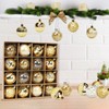Christmas Baubles Gold Set, 16 Pieces Christmas Tree Baubles Gold