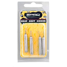 Spro Lead Dropshot Sinkers - Drop Shot Weights for Dropshot Fishing, Leads for Rubber Fishing, Weight for Rubber Bait, Weight/Content: 14.0 g - Pack of 4