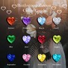 BlingGem Sterling Silver Heart Necklace for Women with 2 Birthstones,