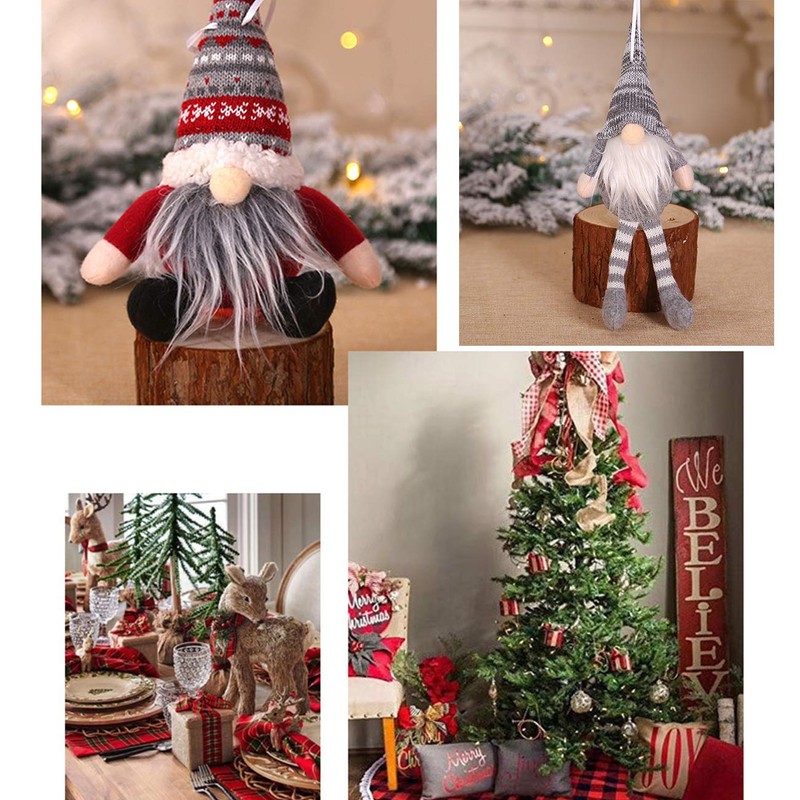 Acronde - Colgante de gnomo de Navidad (4 unidades), diseño