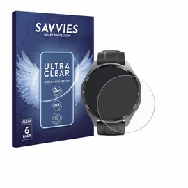 Savvies Pack of 6 Screen Protectors for Hama Smartwatch 7010 Ultra Transparent