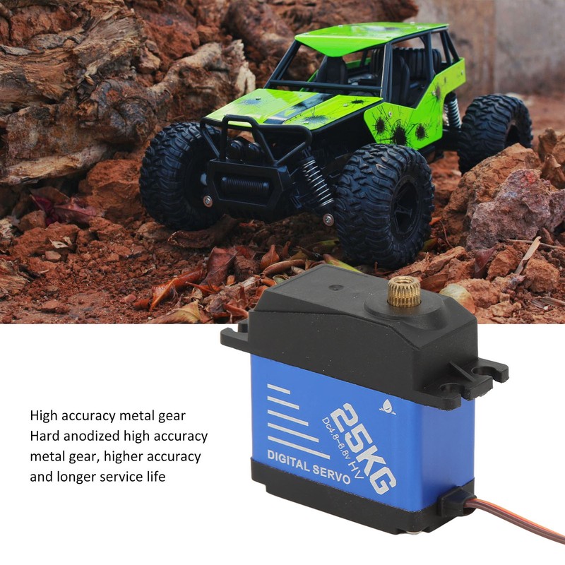 RC Digital Servo Blue Aluminium Alloy 25kg 25T Large Torque