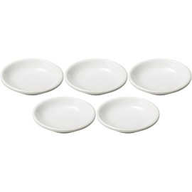Set of 5, 30 White Tamabuchi Plates [3.7 x 0.8 inches (9.3 x 2 cm) | Small Plates