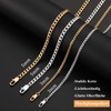 Esrael 3/5 mm Silver/Gold-Plated Chains for Men, Men's Necklace Chains