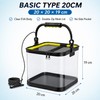 Transparent Foldable EVA Fishing Bucket, 20/22/24cm with 5m Rope Options