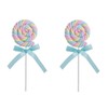 Skyseen 2PCS Artificial Marshmallow Lollipops Fake Cotton Candy Dessert Model