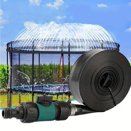 Trampoline Sprinkler 49ft Outdoor Trampoline Backyard Water Park Fun Summer Toys for Water Play, Games, and Summer Fun in Yards