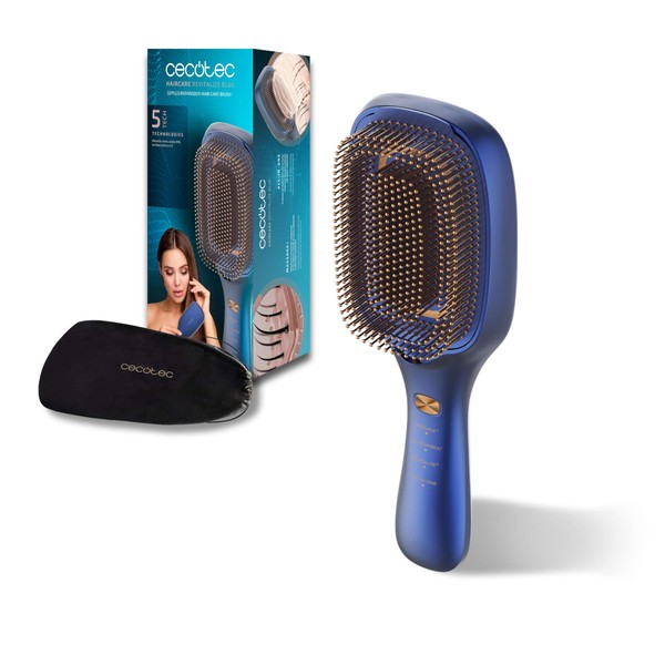 Cecotec HairCare Revitalize Blue Scalp Repair Brush. Modes: Massage, Oil