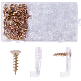 60sets Glass Retainer Clips, Cabinet Glass Retainer Clips for Cabinet Doors