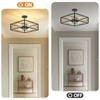 AIBISOD Semi Flush Mount Ceiling Chandelier Light Black and Gold