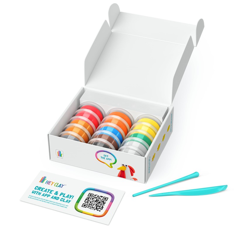 HEY CLAY - Kit con 15 barattoli di argilla autoindurente