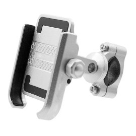 Unbranded Motorcycle Handlebar Cell Phone Mount Holder for Harley Touring Dyna Sportster - Silver