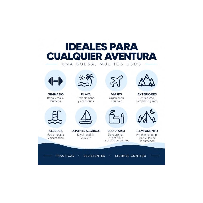 Set de 2 Bolsas Secas - Impermeables y Reutilizables para