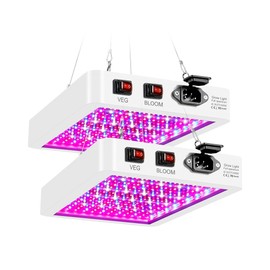 2PCS 500W LED Growing Light Full Spectrum Natural Sunlight With UV & IR To Meet Plants' Needs From Seedling To Flowering Veg And Bloom Modes For Different Stages Greenhouses Hydroponics Potted Plants.