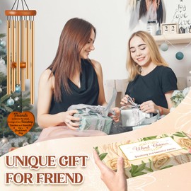 Best Friend Birthday Gifts for Women, Ideas Friendship Gifts for Women, Unique Wind Chimes for BFF, Soul Sister, Unique Outdoor Garden Decor for Female