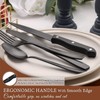 Hiware 24 Pieces Matte Black Silverware Set with Steak Knives