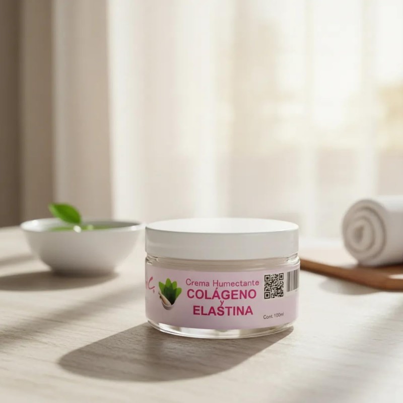 Crema Humectante Antiedad Con Colágeno Y Elastina 100ml Todo Tipo