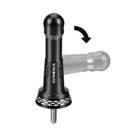 GOMEXUS (Gomexus) 1.8 inches (46.5 mm) Folding Reel Stand, Convenient Storage, Shimano Daiwa, Co-rotating Type Spinning Reel, Body Keeper, Made of Aluminum, Ultra Lightweight, Black