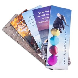 Lichtblicke Bookmarks Pack of 5 Bookmarks with Inspirational Messages for Inner Balance