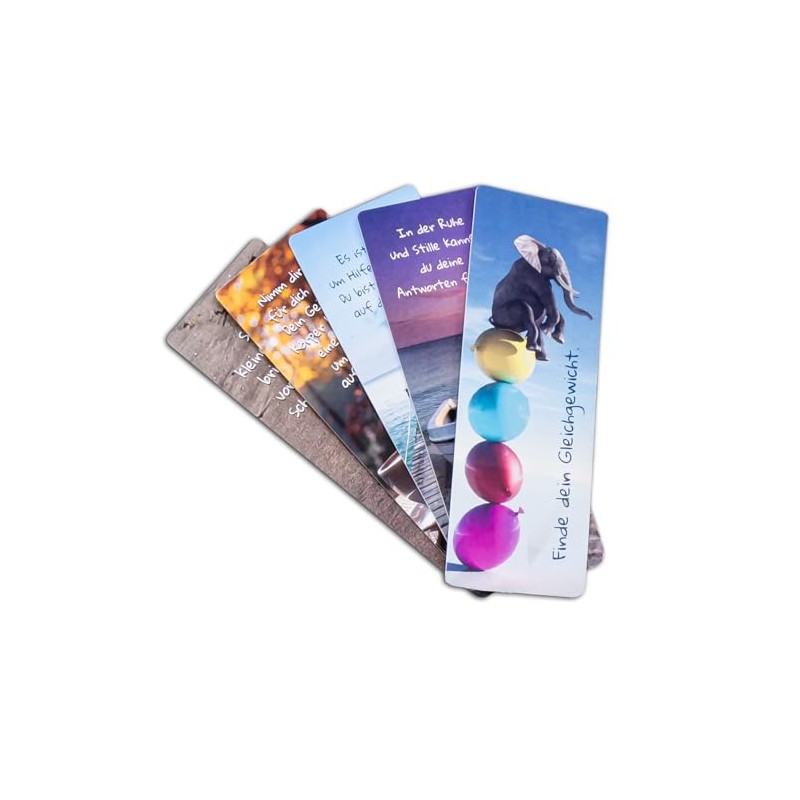 Lichtblicke Bookmarks Pack of 5 Bookmarks with Inspirational Messages for