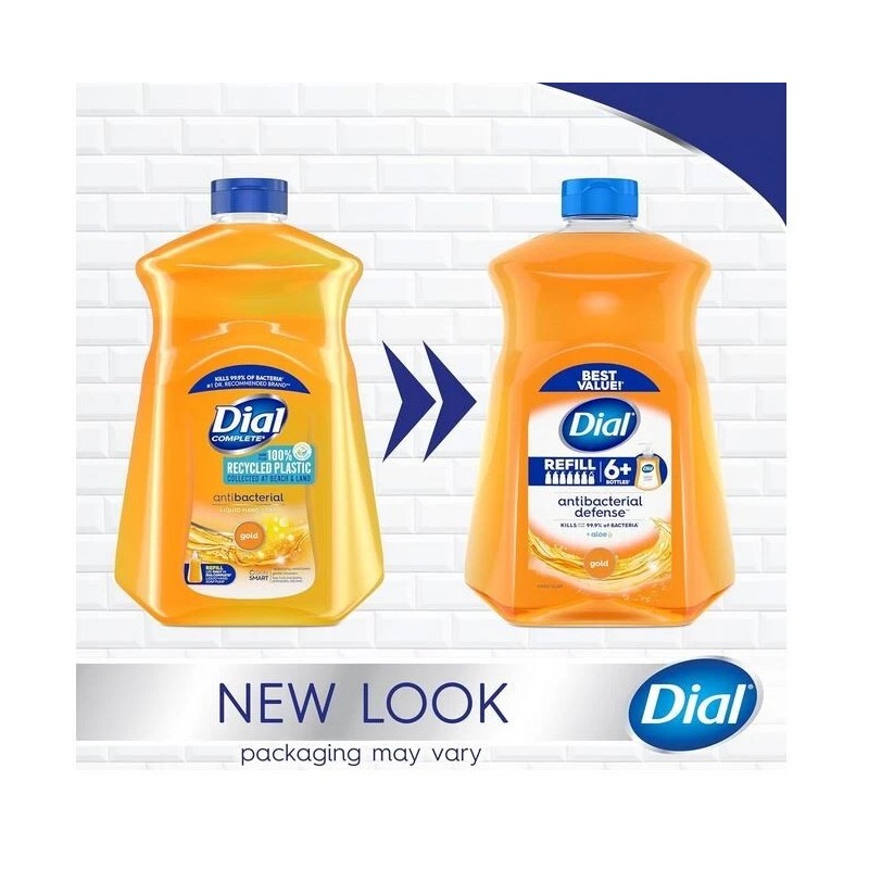 Dial Antibacterial Liquid Hand Soap Refill, Gold, 52 fl oz