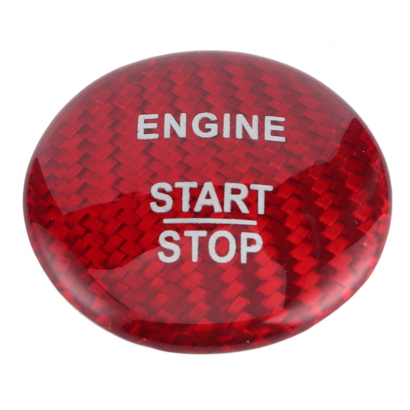 Carbon Fiber Engine Start Stop Button Cover Trim Fit for
